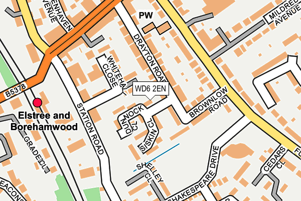 WD6 2EN map - OS OpenMap – Local (Ordnance Survey)