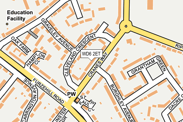 WD6 2ET map - OS OpenMap – Local (Ordnance Survey)