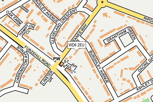WD6 2EU map - OS OpenMap – Local (Ordnance Survey)