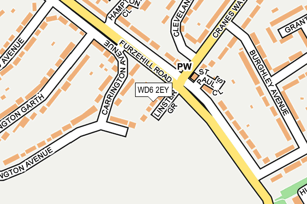 WD6 2EY map - OS OpenMap – Local (Ordnance Survey)