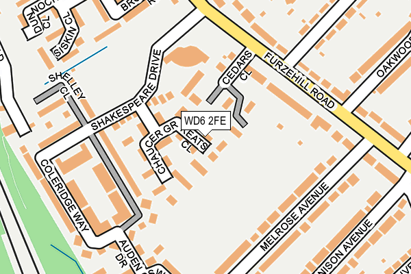 WD6 2FE map - OS OpenMap – Local (Ordnance Survey)