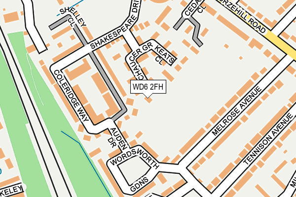 WD6 2FH map - OS OpenMap – Local (Ordnance Survey)