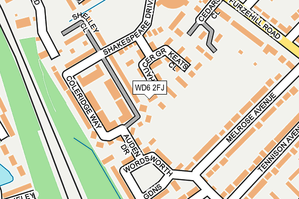 WD6 2FJ map - OS OpenMap – Local (Ordnance Survey)
