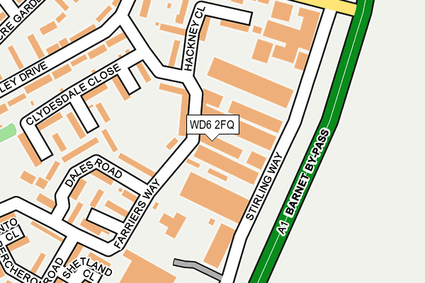 WD6 2FQ map - OS OpenMap – Local (Ordnance Survey)