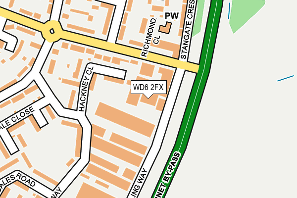 WD6 2FX map - OS OpenMap – Local (Ordnance Survey)