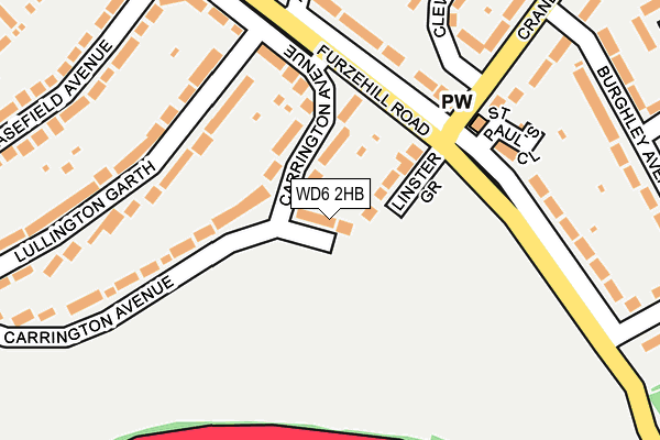 WD6 2HB map - OS OpenMap – Local (Ordnance Survey)
