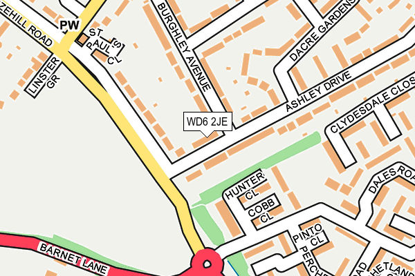 WD6 2JE map - OS OpenMap – Local (Ordnance Survey)