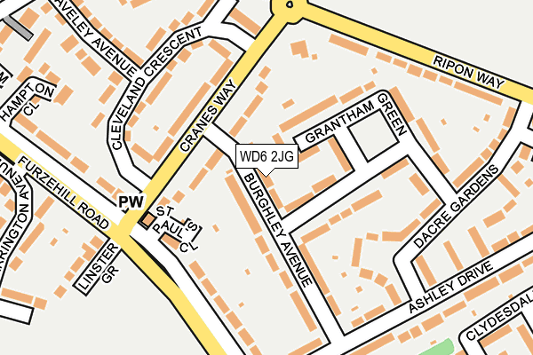 WD6 2JG map - OS OpenMap – Local (Ordnance Survey)