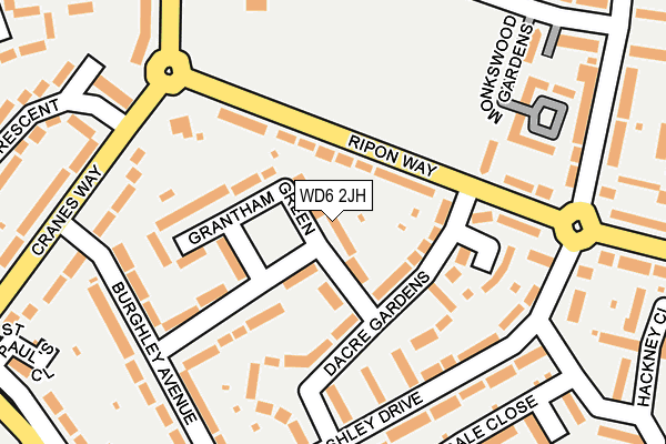 WD6 2JH map - OS OpenMap – Local (Ordnance Survey)
