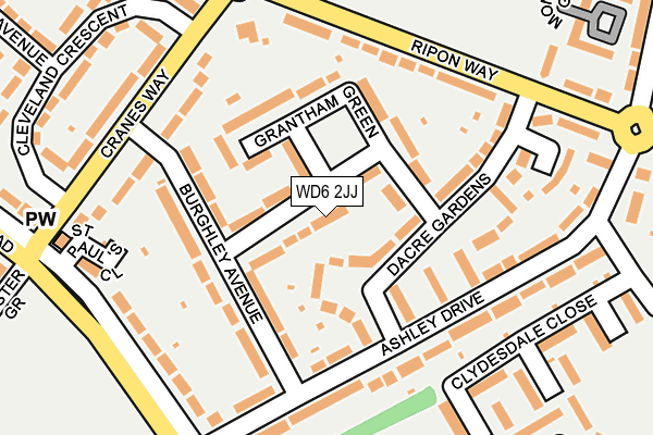 WD6 2JJ map - OS OpenMap – Local (Ordnance Survey)