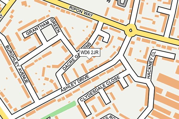WD6 2JR map - OS OpenMap – Local (Ordnance Survey)