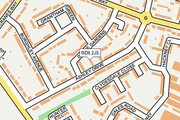 WD6 2JS map - OS OpenMap – Local (Ordnance Survey)