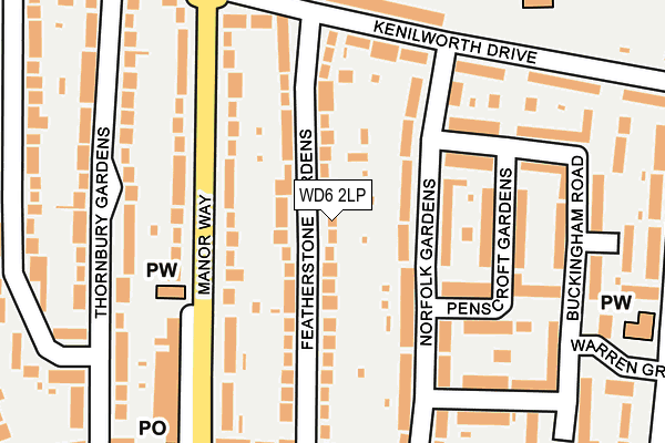 WD6 2LP map - OS OpenMap – Local (Ordnance Survey)
