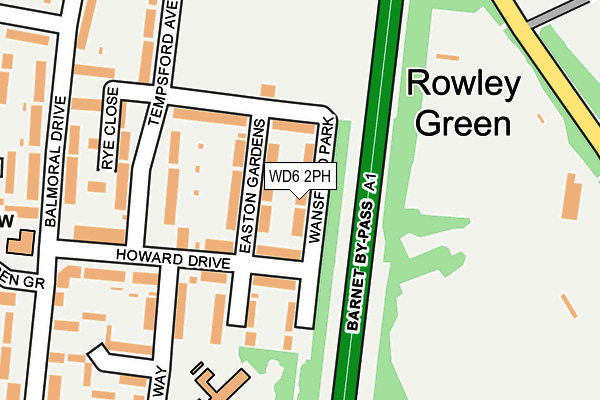 WD6 2PH map - OS OpenMap – Local (Ordnance Survey)