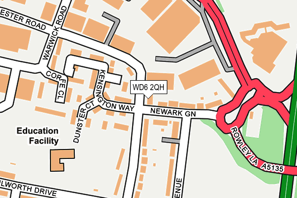 WD6 2QH map - OS OpenMap – Local (Ordnance Survey)