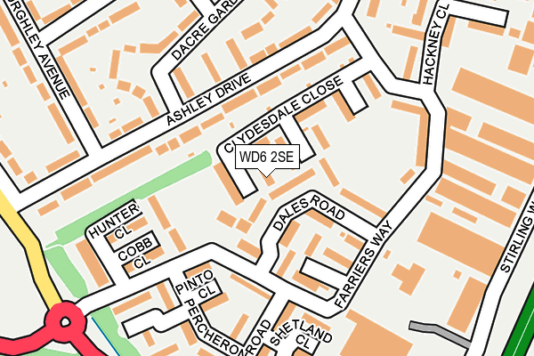 WD6 2SE map - OS OpenMap – Local (Ordnance Survey)