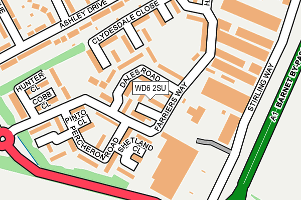 WD6 2SU map - OS OpenMap – Local (Ordnance Survey)