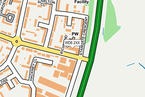 WD6 2XX map - OS OpenMap – Local (Ordnance Survey)
