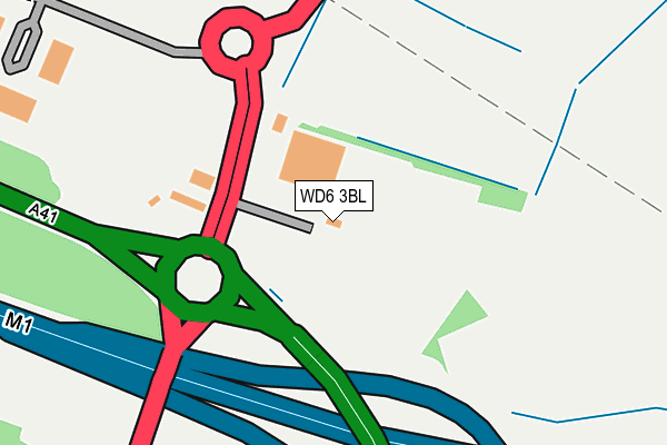 WD6 3BL map - OS OpenMap – Local (Ordnance Survey)