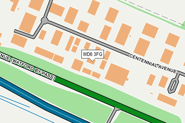 WD6 3FG map - OS OpenMap – Local (Ordnance Survey)