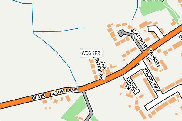 WD6 3FR map - OS OpenMap – Local (Ordnance Survey)