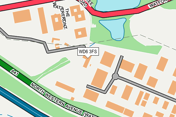 WD6 3FS map - OS OpenMap – Local (Ordnance Survey)