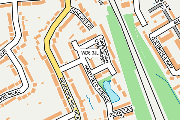 WD6 3JL map - OS OpenMap – Local (Ordnance Survey)