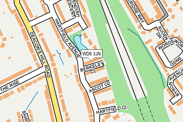 WD6 3JN map - OS OpenMap – Local (Ordnance Survey)