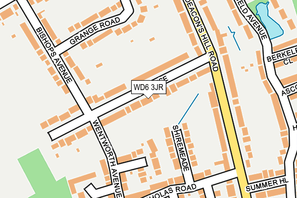 WD6 3JR map - OS OpenMap – Local (Ordnance Survey)