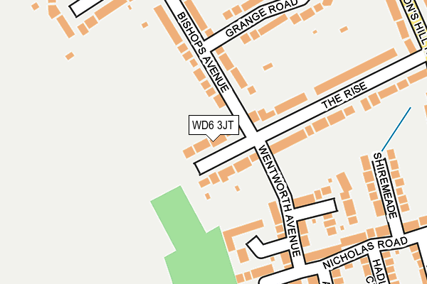 WD6 3JT map - OS OpenMap – Local (Ordnance Survey)