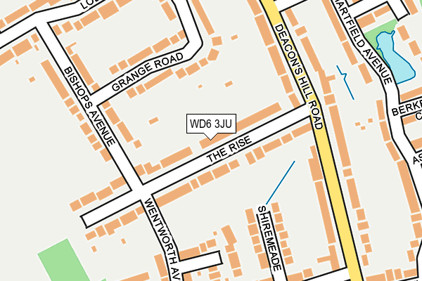WD6 3JU map - OS OpenMap – Local (Ordnance Survey)