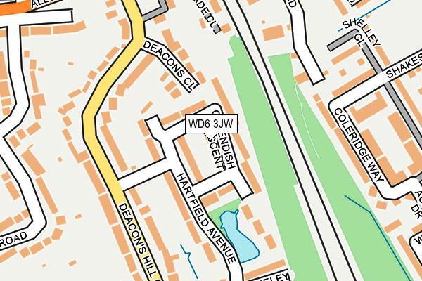 WD6 3JW map - OS OpenMap – Local (Ordnance Survey)