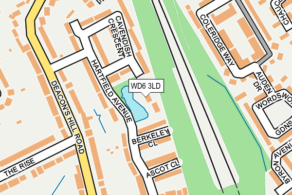 WD6 3LD map - OS OpenMap – Local (Ordnance Survey)