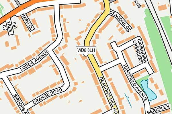 WD6 3LH map - OS OpenMap – Local (Ordnance Survey)