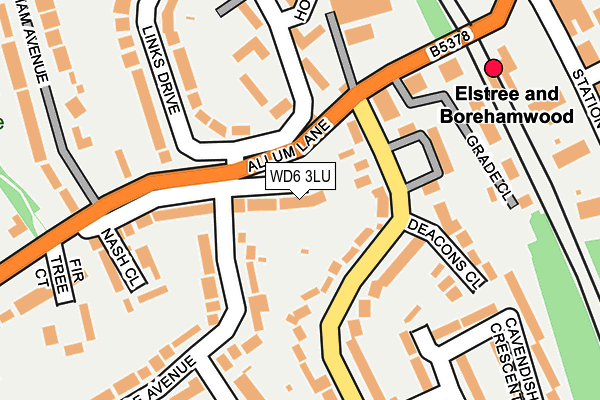 WD6 3LU map - OS OpenMap – Local (Ordnance Survey)