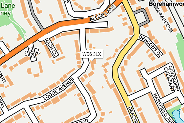 WD6 3LX map - OS OpenMap – Local (Ordnance Survey)
