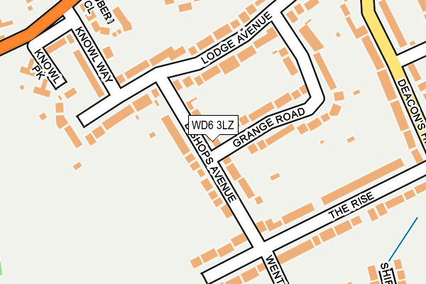 WD6 3LZ map - OS OpenMap – Local (Ordnance Survey)
