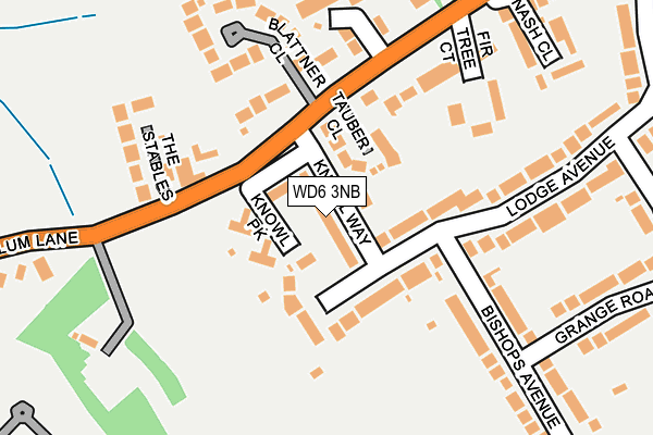 WD6 3NB map - OS OpenMap – Local (Ordnance Survey)