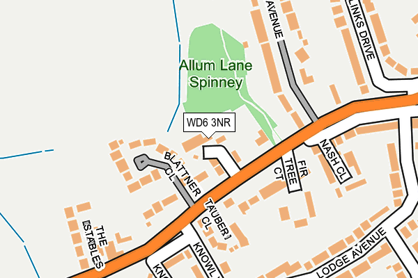 WD6 3NR map - OS OpenMap – Local (Ordnance Survey)