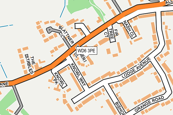 WD6 3PE map - OS OpenMap – Local (Ordnance Survey)