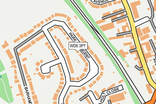 WD6 3PT map - OS OpenMap – Local (Ordnance Survey)