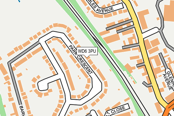 WD6 3PU map - OS OpenMap – Local (Ordnance Survey)