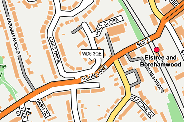 WD6 3QE map - OS OpenMap – Local (Ordnance Survey)