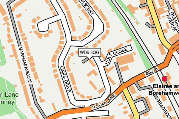 WD6 3QG map - OS OpenMap – Local (Ordnance Survey)