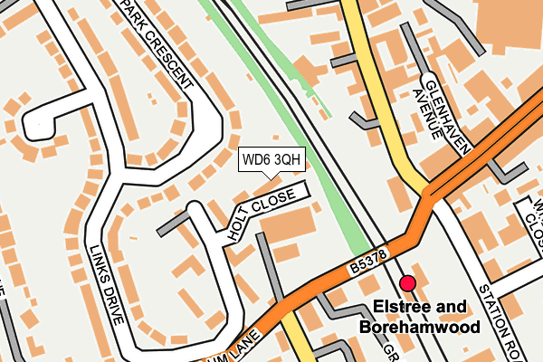 WD6 3QH map - OS OpenMap – Local (Ordnance Survey)
