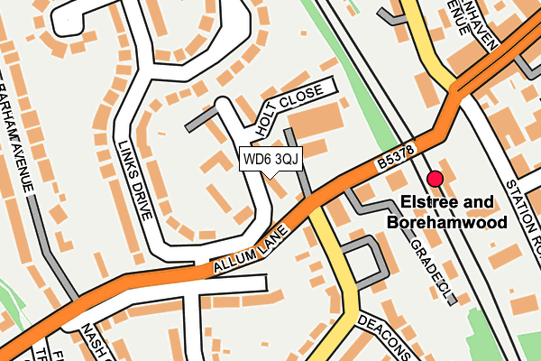 WD6 3QJ map - OS OpenMap – Local (Ordnance Survey)