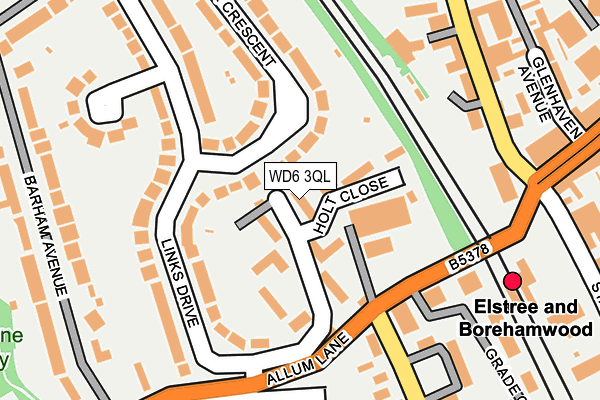 WD6 3QL map - OS OpenMap – Local (Ordnance Survey)