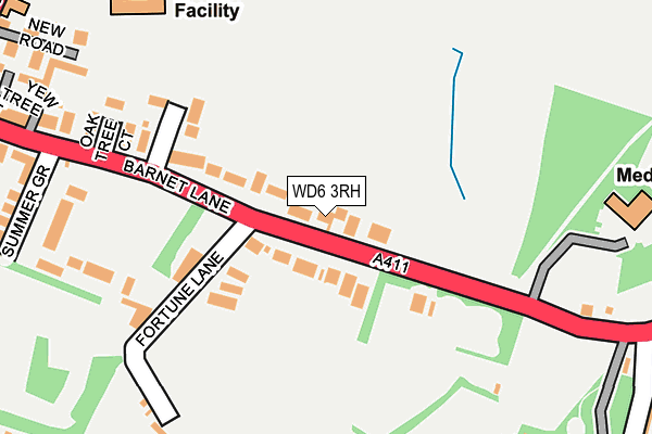 WD6 3RH map - OS OpenMap – Local (Ordnance Survey)