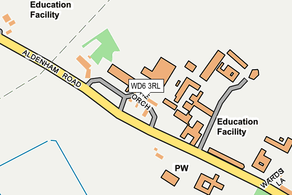 WD6 3RL map - OS OpenMap – Local (Ordnance Survey)