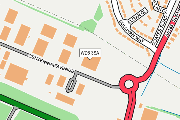 WD6 3SA map - OS OpenMap – Local (Ordnance Survey)